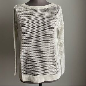 Michael kors petite metallic crochet sweater